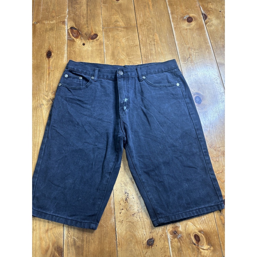 JEANETIX Men's Black Denim Shorts Size 36 Regular Fit Cotton Jean Bermuda